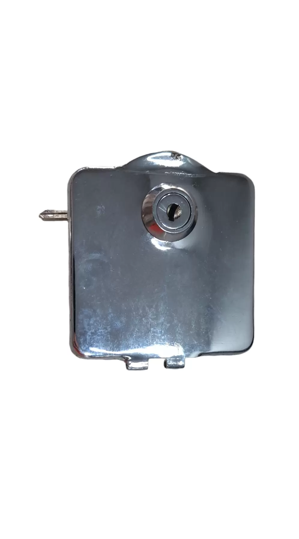 Tampa externa cromada com chave Lambretta LI