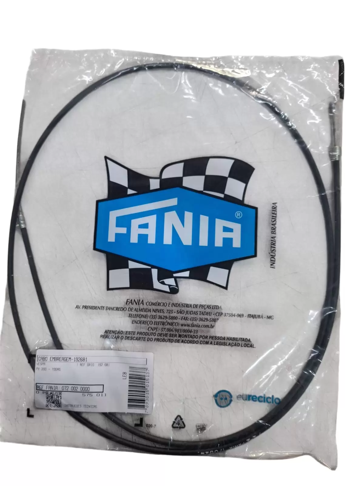 Cabo completo de embreagem vespa px 200